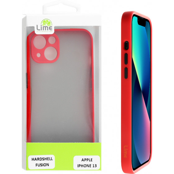 Lime ���� Iphone 13 6.1 Hardshell Fusion Camera Guard Red With Black Keys