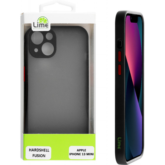 Lime ���� Iphone 13 MINI 5.4 Hardshell Fusion Camera Guard Black With Red Keys