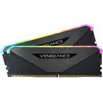 Corsair VENGEANCE RGB RT 16GB (2 x 8GB) DDR4 DRAM 3200MHz C16 Memory Kit - Black - (CMN16GX4M2Z3200C16)