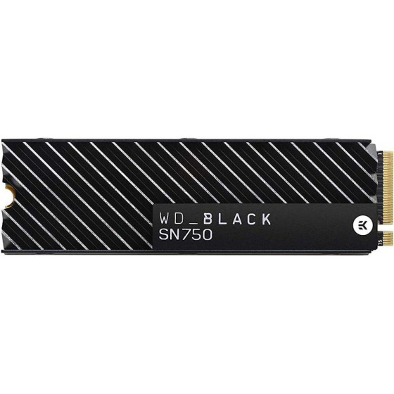 Western Digital SSD SN750 500GB M.2 2280 with heatsink NVMe PCIe Gen3 - (WDS500G3XHC)