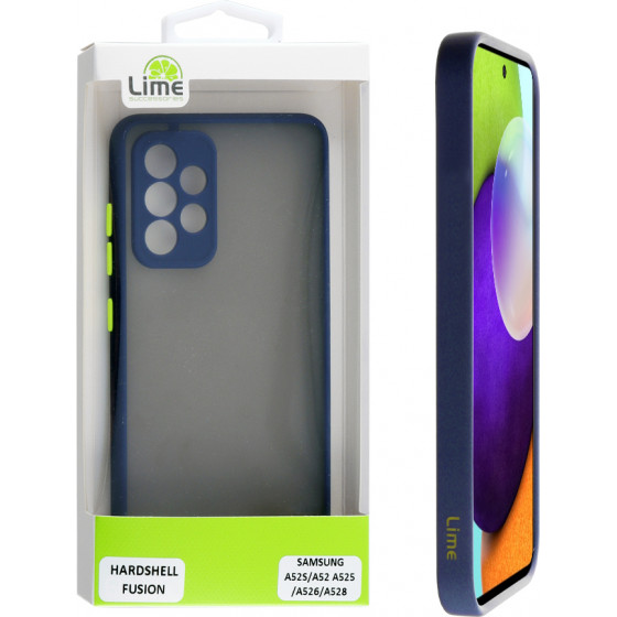 Lime ���� Samsung A52S/A52 A525/A526/A528 6.5 Hardshell Fusion Camera Guard Blue With Yellow Keys