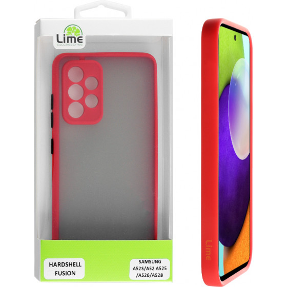 Lime ���� Samsung A52S/A52 A525/A526/A528 6.5 Hardshell Fusion Camera Guard Red With Black Keys