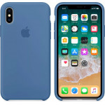 Apple ���� Iphone XS/X Silicone Cover Denim Blue - (MRG22ZM/A)