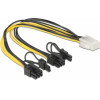 DeLock ������� PCIe 6pin �� 2x 8pin 30cm - (83433)