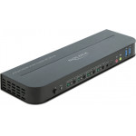 DeLock HDMI KVM Switch , 4 ports, USB 3.0, 3.5mm, 4K/60Hz, ����� - (11483)