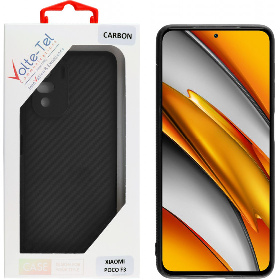Volte-Tel ���� Xiaomi Poco F3 6.67 Carbon Camera Protective Black - (5205308299582)