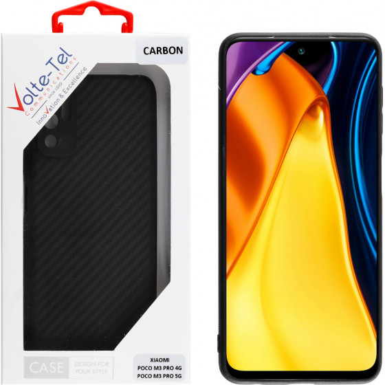 Volte-Tel ���� Xiaomi Poco M3 Pro 4G/Poco M3 Pro 5G 6.5 Carbon Camera Protective Black - (5205308299599)