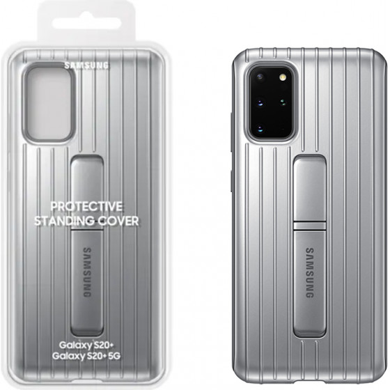 SAMSUNG ���� S20 PLUS G985 PROTECTIVE STANDING COVER SILVER- (EF-RG985CSEGEU)