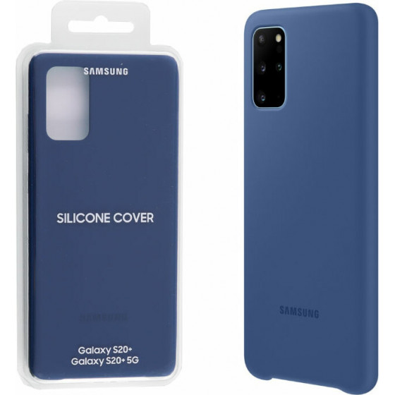 SAMSUNG ���� S20 PLUS G985 SILICONE COVER NAVY BLUE - (EF-PG985TNEGEU)
