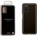 Samsung ���� A03s A038 6.5 Soft Clear Cover Black Packing - (EF-QA038TBEGEU)