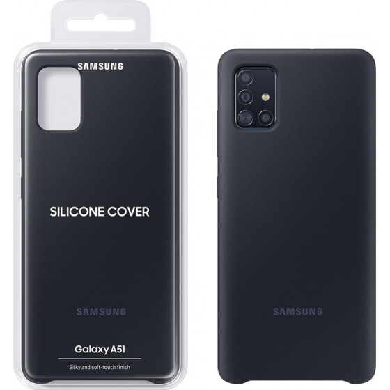 Samsung ���� A51 A515 Silicone Cover Black - (EF-PA515TBEGEU)