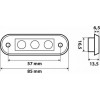 Lampa ��� ����� 3LED ��������� SMD 12/24V 85mm 20���