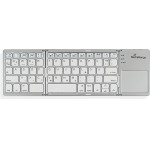 MediaRange Foldable and Rechargeable Bluetooth keyboard 64 keys with touchpad Silver - (MROS133-GR)