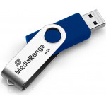 MediaRange USB flash drive, 4GB, blue/silver - (MR907-BLUE)