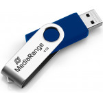 MediaRange USB flash drive, 8GB, blue/silver - (MR908-BLUE)