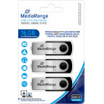 MediaRange USB flash drives, 16GB, Pack 3 - (MR910-3)