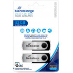 MediaRange USB flash drives, 32GB, Pack 2 - (MR911-2)