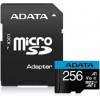 ADATA SDXC MICRO 256GB PREMIER CLASS 10, UHS-1, V10, SD ADAPTER, LTW. - (AUSDX256GUICL10A1-RA1)