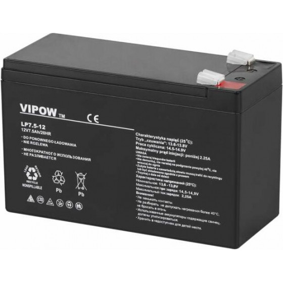 Vipow �������� �������� GEL 12V 7.5Ah 151x65x94mm - (BAT0214)