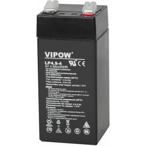 Vipow �������� �������� GEL 4V 4.9Ah 43x43x100mm - (BAT0271)