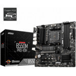 MSI Socket AMD Am4, Cs AMD B550, 4 Dimm Sockets DDR4, D-sub/Display Port/HDMI, Lan Gigabit, Micro-atx, 3YW. - (B550M PRO-VDH)