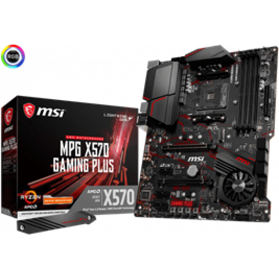 MSI Socket AMD AM4, CS AMD X570, 4 DIMM SOCKETS DDR4, HDMI, LAN GIGABIT, ATX, 3YW. - (X570 GAMING PLUS)