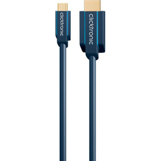 Clicktronic ������� HDMI �� USB Type-C , 4K/60Hz, 2m, ���� - (44929)