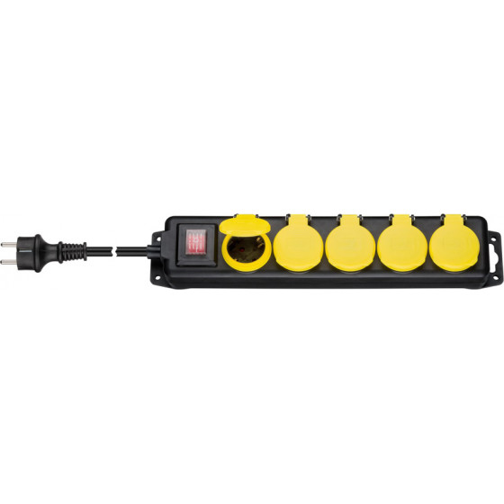 Goobay ��������� , 5x schuko, 16A, 3m, IP44, �����-������� - (45194)