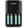 Philips ��������� ��������� AA & AAA NiMH SCB1450NB �� 4x AAA, ������ - (SCB1450NB-12)