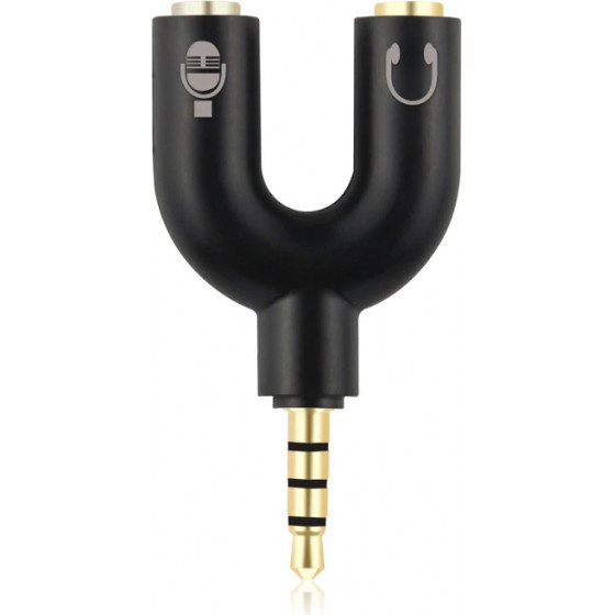 Powertech Splitter 3.5mm 4pin (M) �� 2x 3.5mm 4pin (F) , ����� - (CAB-J043)