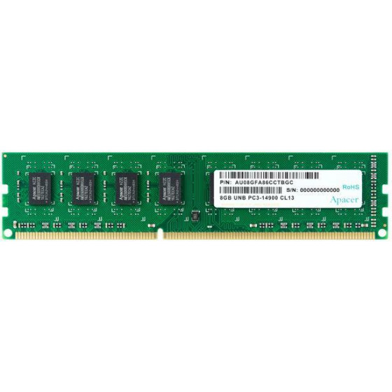 Apacer Memory 8GB 1600MHz CL11 DDR3 DIMM RP - (8GB DIMM DDR3)