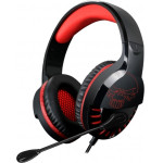 Spirit of gamer sog pro-h3 stereo headphones mic jack 3.5mm Nintendo Switch red black - (MIC-PH3SW)