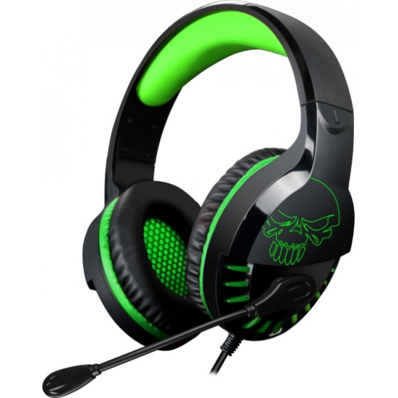 Spirit of gamer sog pro-h3 stereo headphones mic jack 3.5mm XBOX ONE green black - (MIC-PH3XXS)
