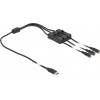 DeLock ������� USB Type-C �� 3x DC 5.5 x 2.1mm , 1m, ����� - (86801)