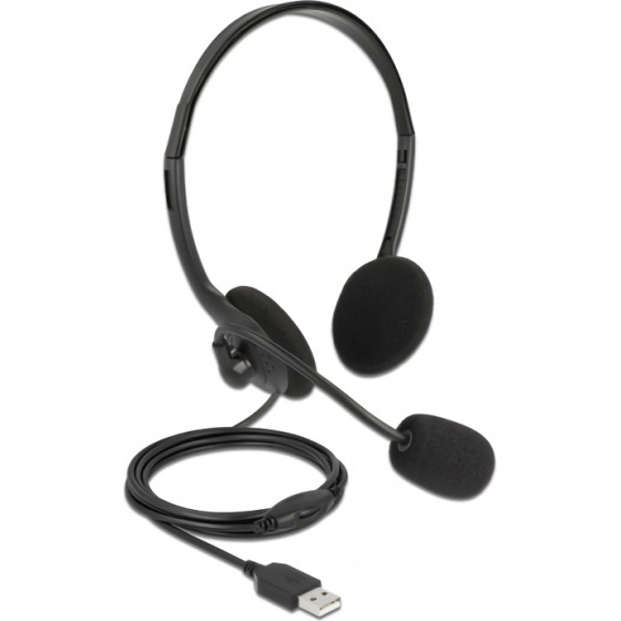 DeLock headphones �� ��������� stereo USB volume control ����� - (27178)
