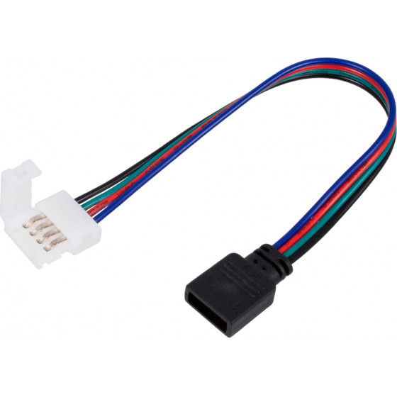 GloboStar ������������� ����������� IP20 - Strip To Power Connector 4 PIN ��� ����� 1 x RGB ������ LED ������� 10mm - (70741)