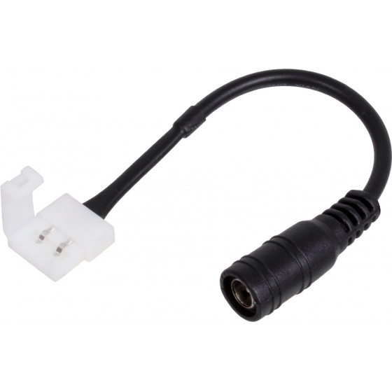 GloboStar ������������� ����������� IP20 - Strip To Power Connector 5.5*2.1 ��� ����� 1 x ��������� ������ LED ������� 10mm - (70740)