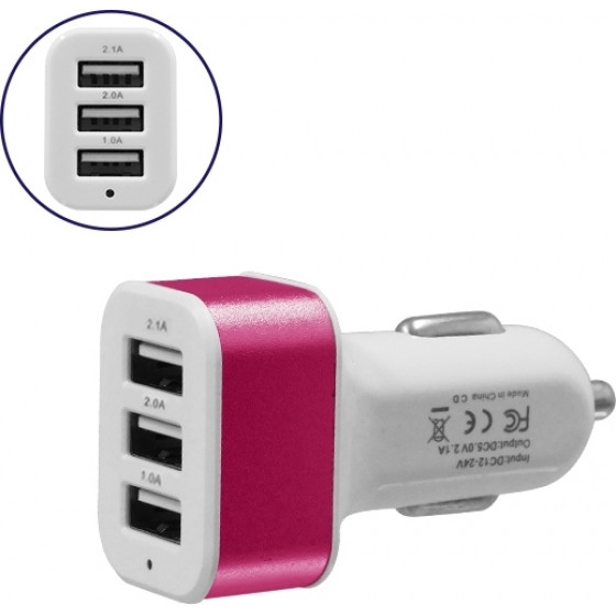 GloboStar ��������� �������� ����������� �������� 5V �� 3xUSB ����� Max 2.1A ����� - ������ - (115111)