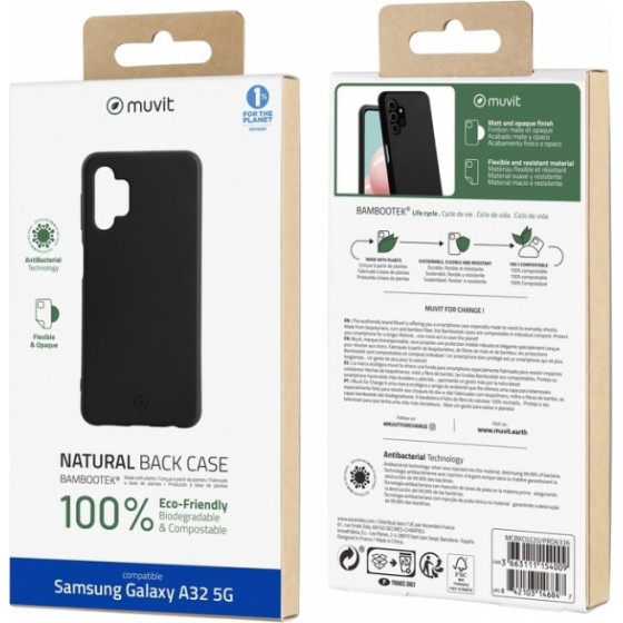 Muvit BAMBOOTEK Samsung A32 5G storm black backcover - (MCBKC0220)