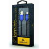 Cablexpert premium jeans (denim) type-c usb cable with metal connectors 1m blue retail pack - (CC-USB2J-AMCM-1M-BL)