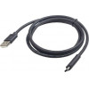 Cablexpert usb2,0 am to type-c cable 1M Black retail pack - (CC-USB2-AMCM-1M)