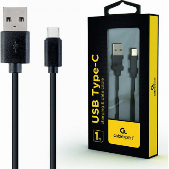 Cablexpert usb2,0 am to type-c cable 1M Black retail pack - (CC-USB2-AMCM-1M)