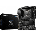 MSI Socket INTEL LGA1200 10th GEN, CS INTEL Z490, 4 DIMM SOCKETS DDR4, DP/HDMI, LAN REALTEK 2.5G, ATX, 3YW. - (Z490-A PRO)