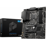 MSI Socket Intel LGA1200 11th/10th GEN, CS Intel Z590, 4 Dimm Sockets DDR4, DP/HDMI, Lan Intel 2.5G, ATX, 3YW. - (Z590 PLUS)