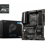MSI Socket INTEL LGA1200 11th/10th GEN, CS INTEL Z590, 4 DIMM SOCKETS DDR4, DP/HDMI, LAN INTEL 2.5G, ATX, 3YW. - (Z590-A PRO)