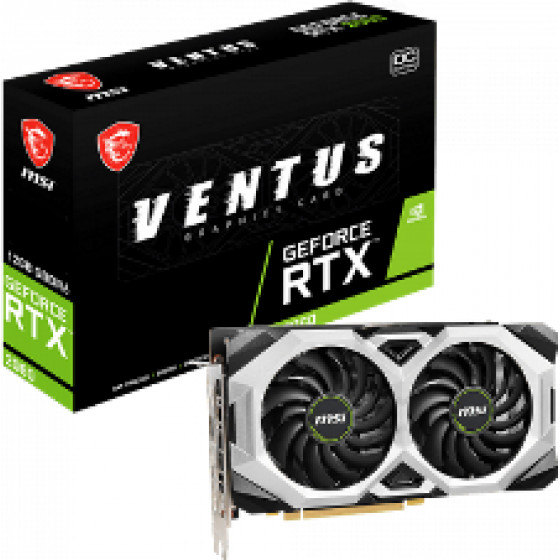 MSI VGA PCI-E NVIDIA GF 12GB/192BIT, GDDR6, HDMI/3x DISPLAY PORT, 2 SLOT FANSINK, 3YW. - (RTX 2060 VENTUS 12G OC)