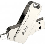 Netac USB Flash Drive U381, 32GB, USB 3.0 & Micro USB, OTG, ����� - (NT03U381B-032G-30PN)