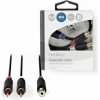 NEDIS CABW24020AT02 Subwoofer Cable 2x RCA Male - RCA Female 0.2 m Anthracite