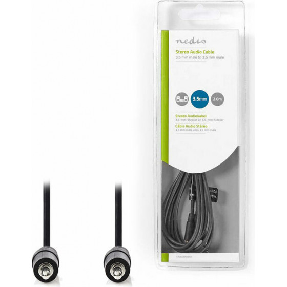 NEDIS CAGB22000BK20 Stereo Audio Cable 3.5 mm Male - 3.5 mm Male 2.0m Black