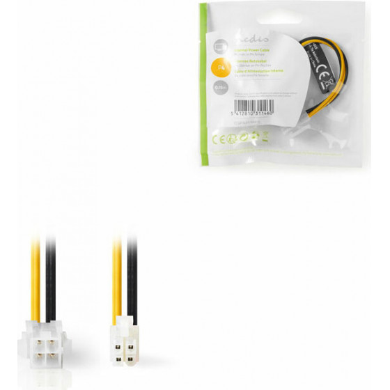 NEDIS CCGP74310VA015 Internal Power Cable P4 Male - P4 Female 0.15 m Various